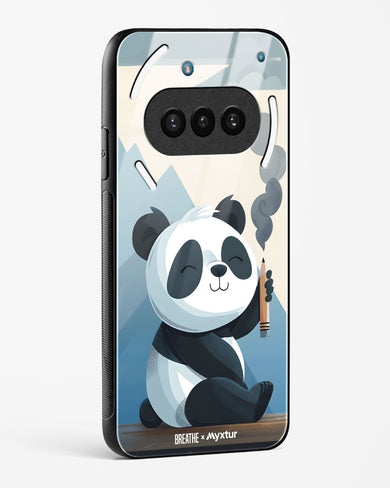 Pencil Panda Pal [BREATHE] Glass Case Phone Cover (Nothing)