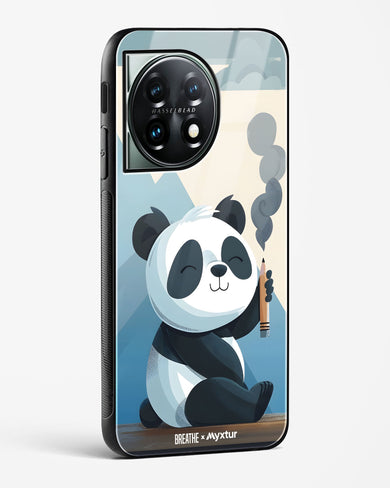 Pencil Panda Pal [BREATHE] Glass Case Phone Cover (OnePlus)