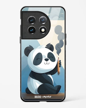 Pencil Panda Pal [BREATHE] Glass Case Phone Cover (OnePlus)