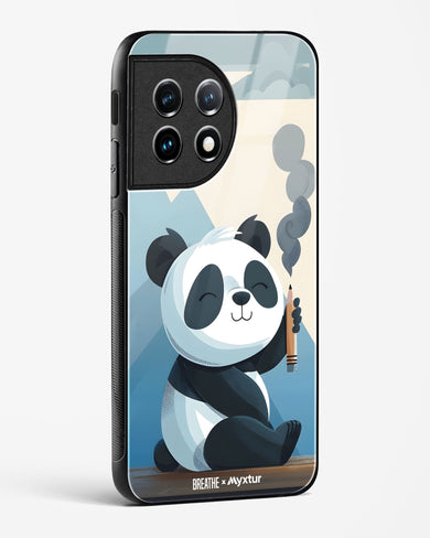 Pencil Panda Pal [BREATHE] Glass Case Phone Cover (OnePlus)