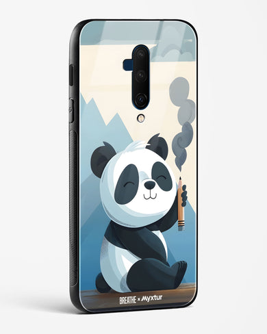 Pencil Panda Pal [BREATHE] Glass Case Phone Cover (OnePlus)