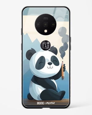 Pencil Panda Pal [BREATHE] Glass Case Phone Cover (OnePlus)