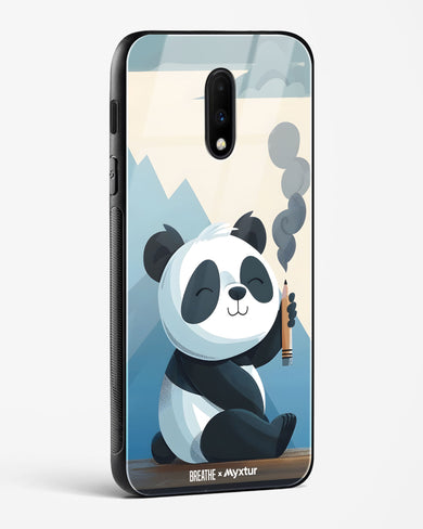 Pencil Panda Pal [BREATHE] Glass Case Phone Cover (OnePlus)