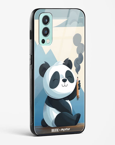 Pencil Panda Pal [BREATHE] Glass Case Phone Cover (OnePlus)
