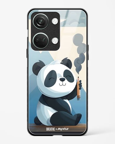Pencil Panda Pal [BREATHE] Glass Case Phone Cover (OnePlus)