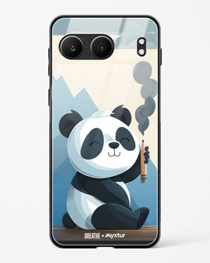 Pencil Panda Pal [BREATHE] Glass Case Phone Cover (OnePlus)