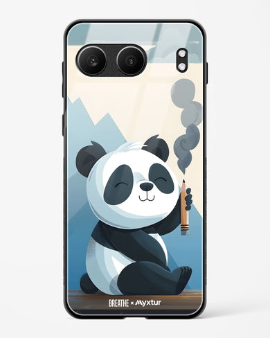 Pencil Panda Pal [BREATHE] Glass Case Phone Cover (OnePlus)