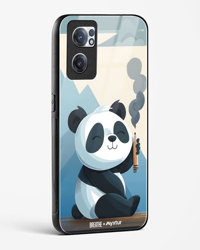 Pencil Panda Pal [BREATHE] Glass Case Phone Cover (OnePlus)