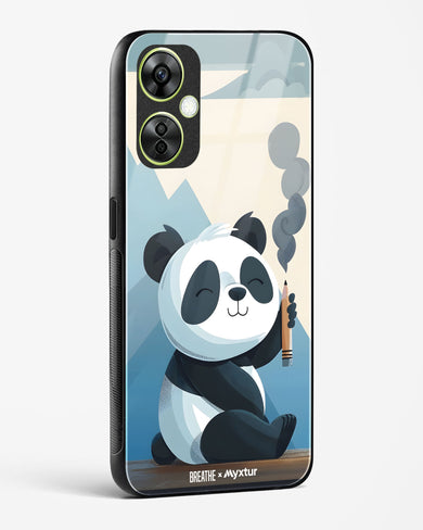 Pencil Panda Pal [BREATHE] Glass Case Phone Cover (OnePlus)