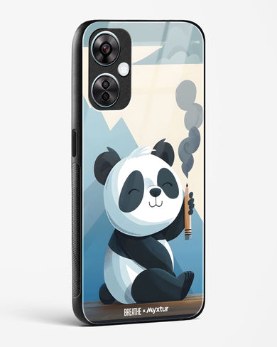 Pencil Panda Pal [BREATHE] Glass Case Phone Cover (OnePlus)