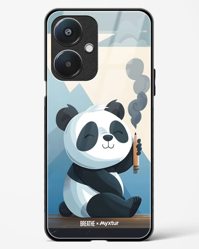 Pencil Panda Pal [BREATHE] Glass Case Phone Cover (Oppo)