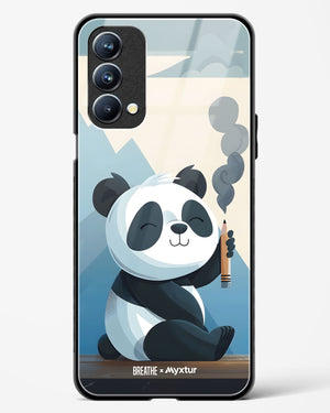 Pencil Panda Pal [BREATHE] Glass Case Phone Cover (Oppo)