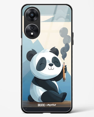 Pencil Panda Pal [BREATHE] Glass Case Phone Cover (Oppo)