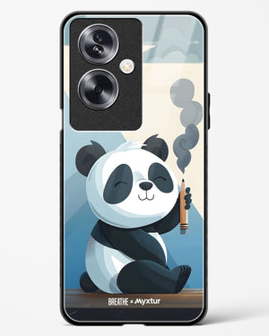 Pencil Panda Pal [BREATHE] Glass Case Phone Cover (Oppo)