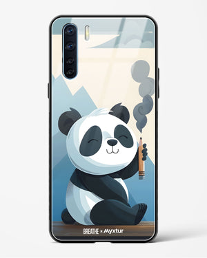 Pencil Panda Pal [BREATHE] Glass Case Phone Cover (Oppo)