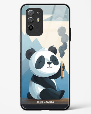 Pencil Panda Pal [BREATHE] Glass Case Phone Cover (Oppo)