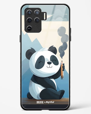 Pencil Panda Pal [BREATHE] Glass Case Phone Cover (Oppo)