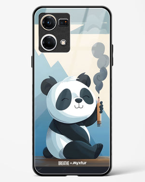 Pencil Panda Pal [BREATHE] Glass Case Phone Cover (Oppo)