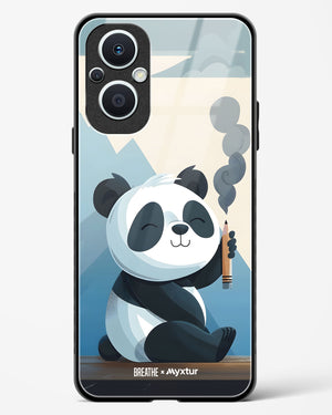 Pencil Panda Pal [BREATHE] Glass Case Phone Cover (Oppo)