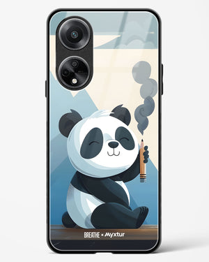 Pencil Panda Pal [BREATHE] Glass Case Phone Cover (Oppo)