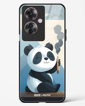 Pencil Panda Pal [BREATHE] Glass Case Phone Cover (Oppo)