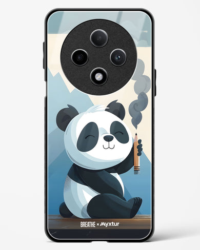 Pencil Panda Pal [BREATHE] Glass Case Phone Cover (Oppo)