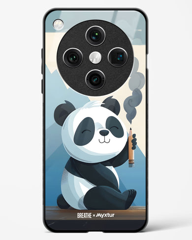 Pencil Panda Pal [BREATHE] Glass Case Phone Cover (Oppo)