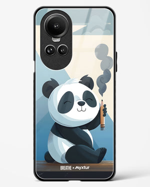 Pencil Panda Pal [BREATHE] Glass Case Phone Cover (Oppo)