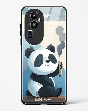 Pencil Panda Pal [BREATHE] Glass Case Phone Cover (Oppo)