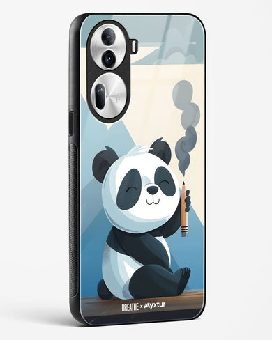 Pencil Panda Pal [BREATHE] Glass Case Phone Cover (Oppo)