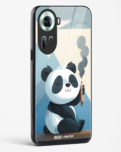 Pencil Panda Pal [BREATHE] Glass Case Phone Cover (Oppo)