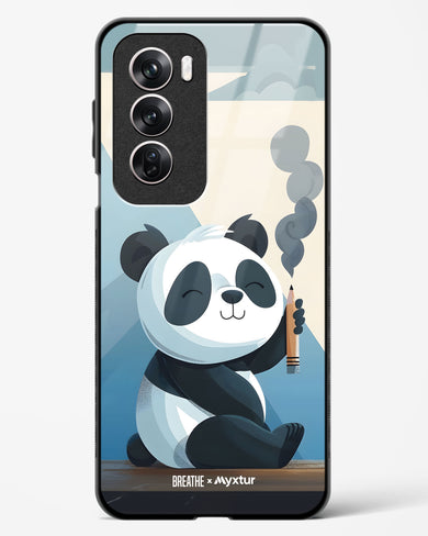 Pencil Panda Pal [BREATHE] Glass Case Phone Cover (Oppo)