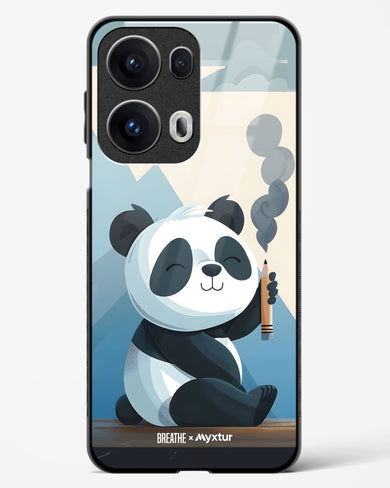 Pencil Panda Pal [BREATHE] Glass Case Phone Cover (Oppo)