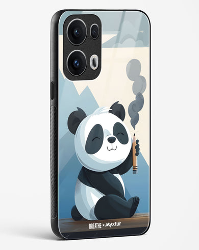 Pencil Panda Pal [BREATHE] Glass Case Phone Cover (Oppo)