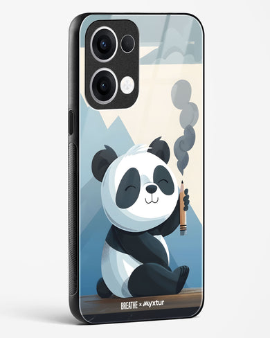 Pencil Panda Pal [BREATHE] Glass Case Phone Cover (Oppo)