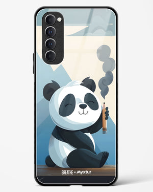 Pencil Panda Pal [BREATHE] Glass Case Phone Cover (Oppo)