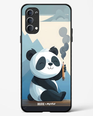 Pencil Panda Pal [BREATHE] Glass Case Phone Cover (Oppo)