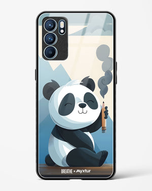 Pencil Panda Pal [BREATHE] Glass Case Phone Cover (Oppo)