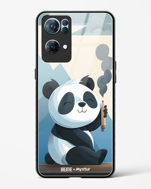 Pencil Panda Pal [BREATHE] Glass Case Phone Cover (Oppo)