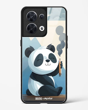 Pencil Panda Pal [BREATHE] Glass Case Phone Cover (Oppo)