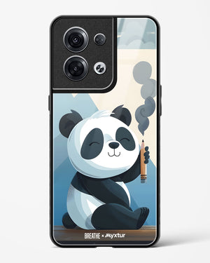 Pencil Panda Pal [BREATHE] Glass Case Phone Cover (Oppo)