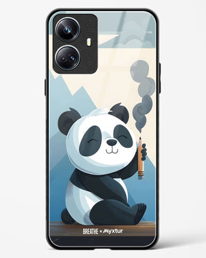 Pencil Panda Pal [BREATHE] Glass Case Phone Cover (Realme)