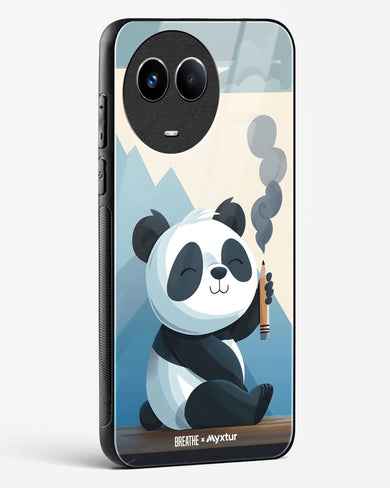 Pencil Panda Pal [BREATHE] Glass Case Phone Cover (Realme)