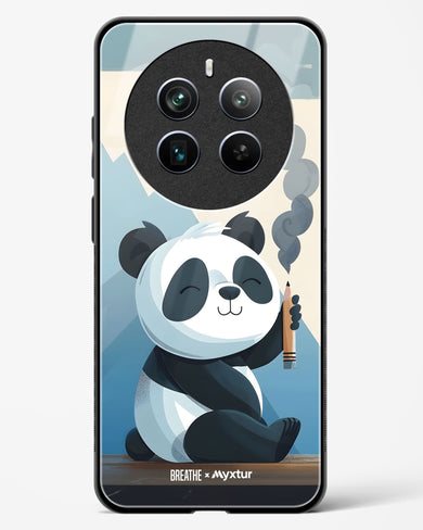 Pencil Panda Pal [BREATHE] Glass Case Phone Cover (Realme)