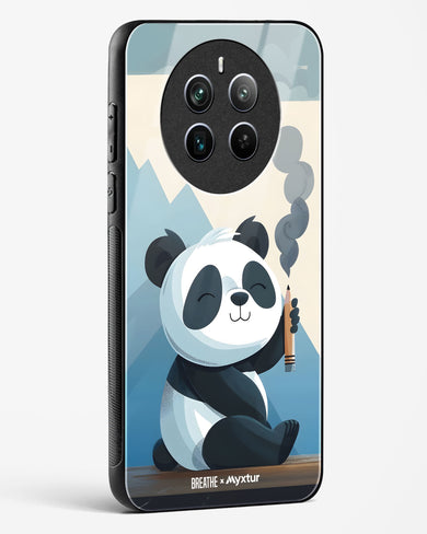 Pencil Panda Pal [BREATHE] Glass Case Phone Cover (Realme)