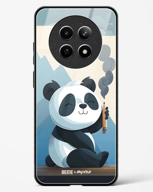 Pencil Panda Pal [BREATHE] Glass Case Phone Cover (Realme)