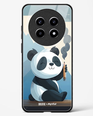 Pencil Panda Pal [BREATHE] Glass Case Phone Cover (Realme)