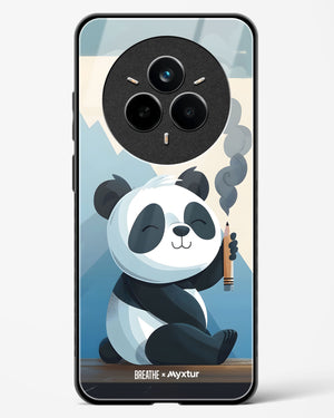 Pencil Panda Pal [BREATHE] Glass Case Phone Cover (Realme)