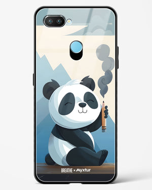 Pencil Panda Pal [BREATHE] Glass Case Phone Cover (Realme)