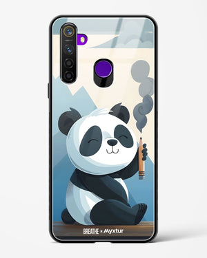 Pencil Panda Pal [BREATHE] Glass Case Phone Cover (Realme)